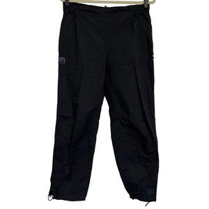 REI E1 Elements Rain Pants Womens Black Nylon Pull On Hiking Outdoor Waterproof